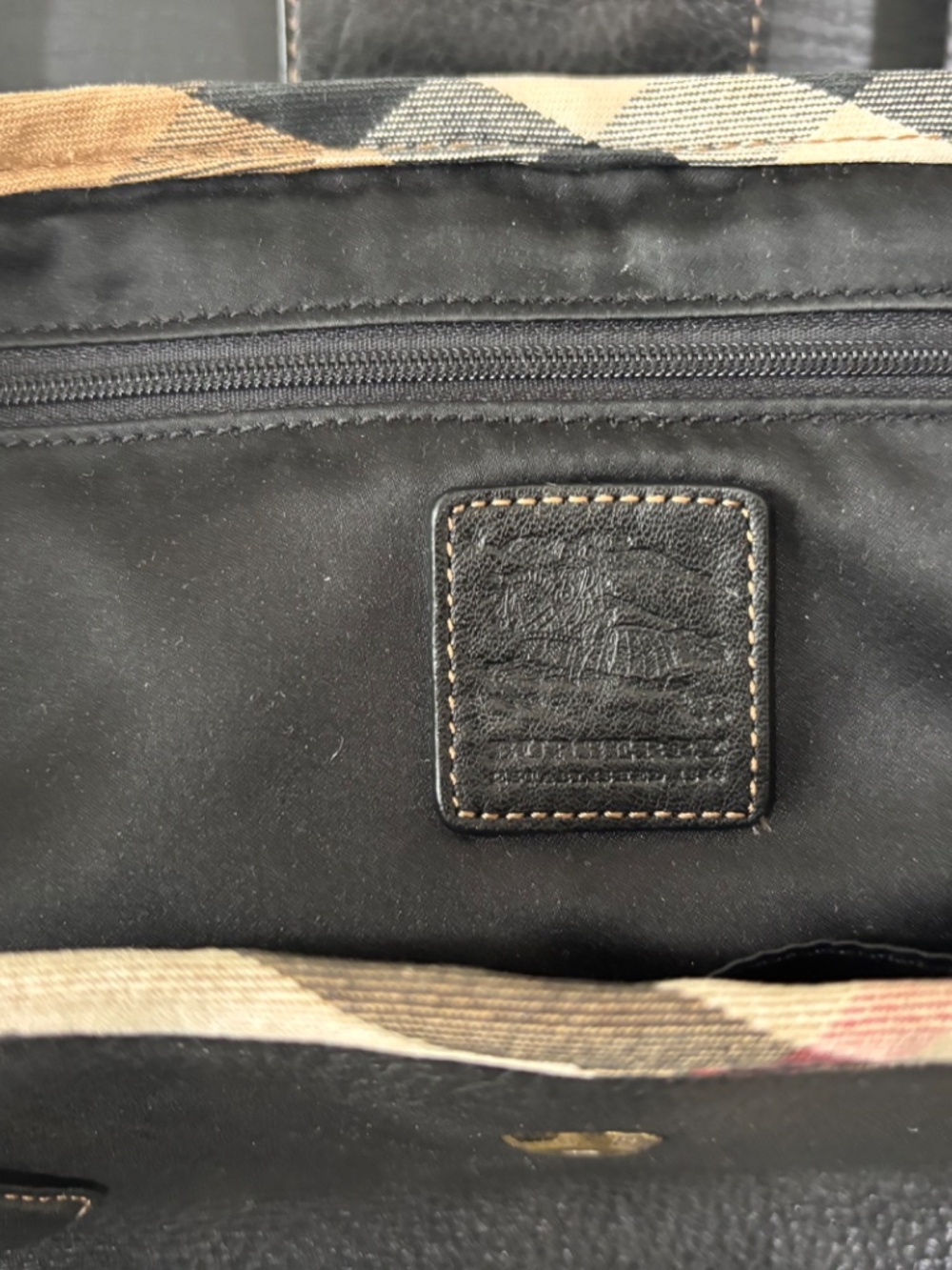Burberry black leather bag, authentic vintage - Picture 3 of 14